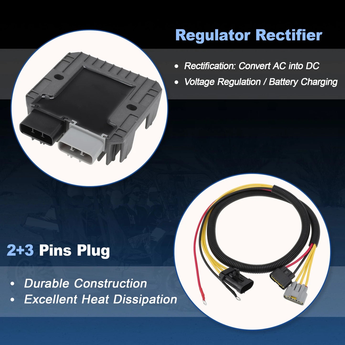 Voltage Regulator Rectifier for Polaris RZR 570 900 1000 Turbo (2012–2023)