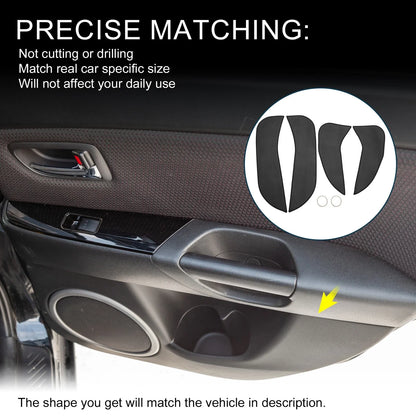 Door Leather Anti Kick Pad Sticker 1 Set for BMW X1 Black (2011 - 2015)