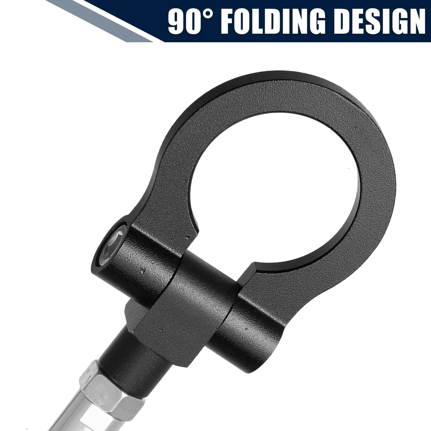 Black Round Front Rear Bumper Trailer Ring Eye Towing for Honda Fit (2009-2013)
