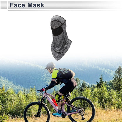 Half Pack Triangle Towel UV Face Shield Polyester Filter Grey Melange