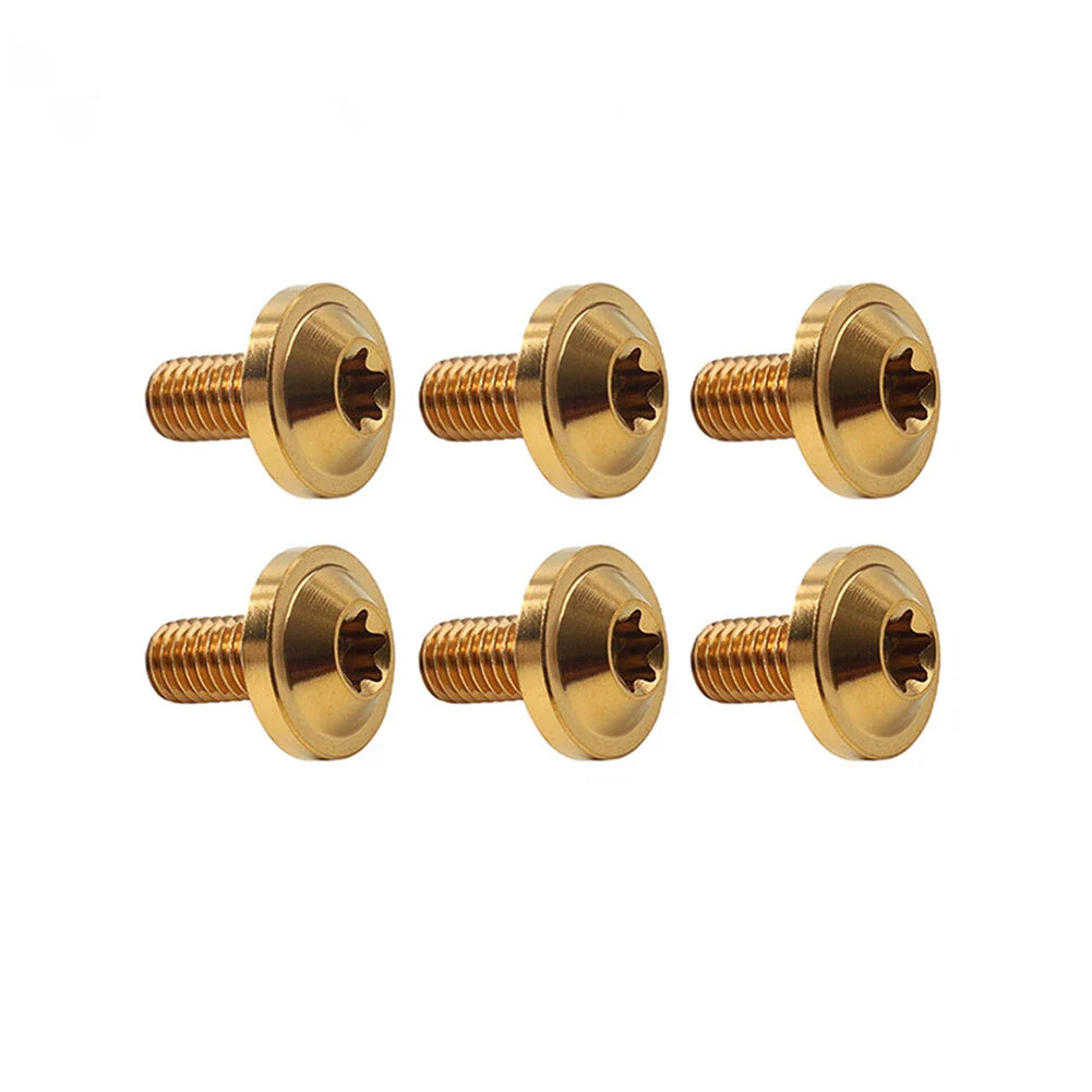 6 x Gold Alloy M6x10mm Torx Head Screws for Bike Motorcycle