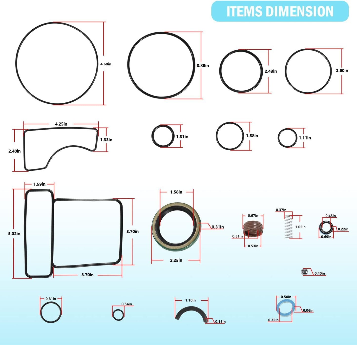 Seal Kit for Mercruiser Bravo I/II/III Sterndrives (Replace 26-16709A2)