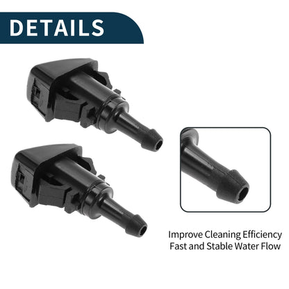 Set of 2 Front Windshield Washer Nozzles No. 5116079AA for Chrysler Aspen (2007–2009)