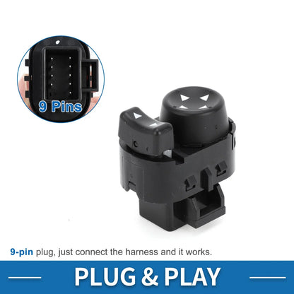 Car Mirror Switch for Chevrolet Malibu 2004-2008 Plastic Black