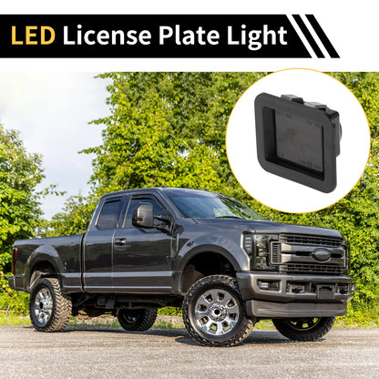 2X License Plate Light Tag Lamp White for Ford F-150 (2015–2023) Smoked Lens