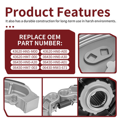 Rear Brake Drum Hub & Shoes Kit for Honda Foreman 450 TRX450FE/FM/S/ES (1998–2004)