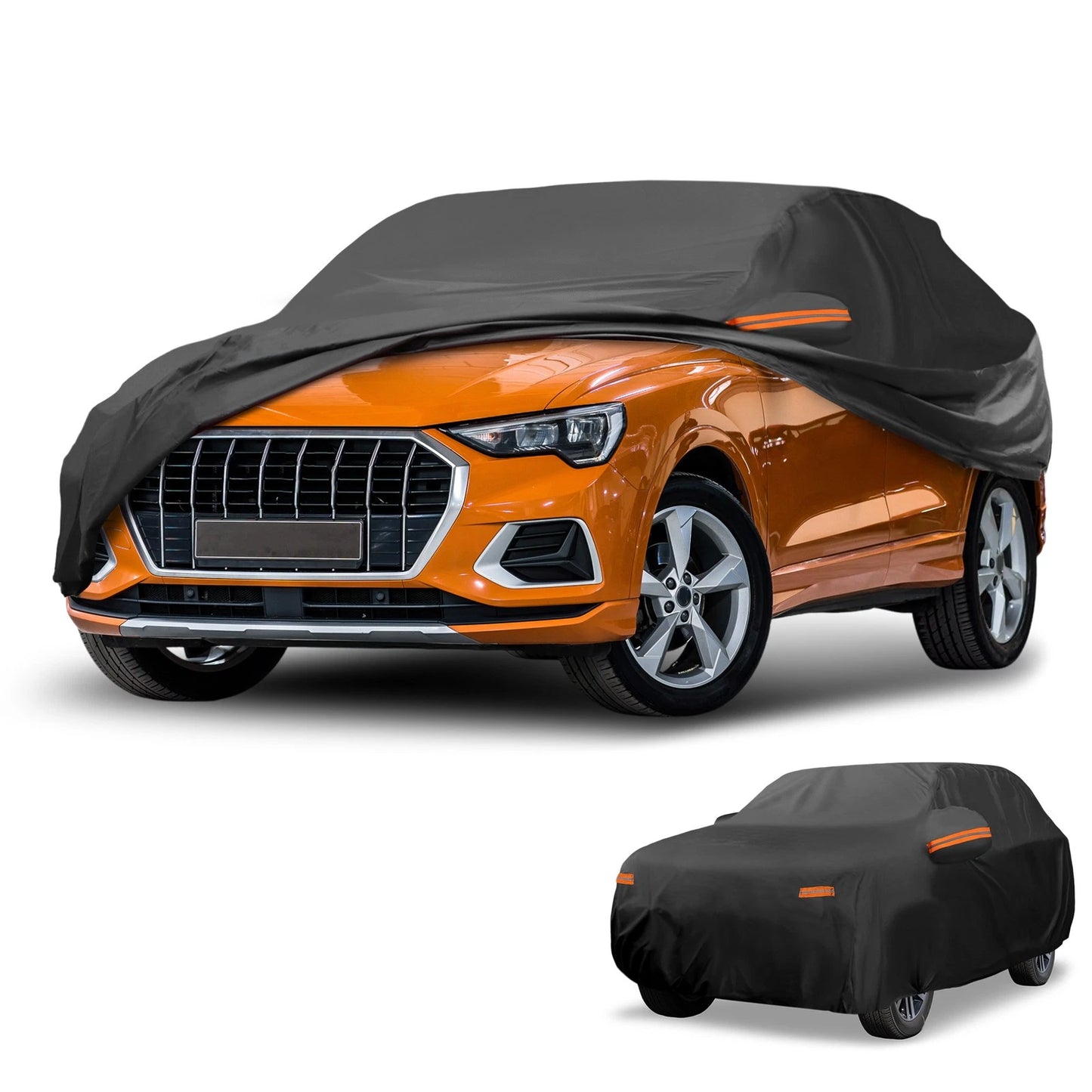 Car Cover Waterproof All Weather for Audi Q3 (2012–2022) Black 190T-PU