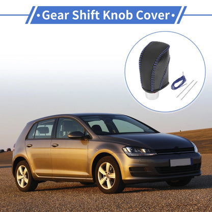 Gear Shift Knob Cover for Volkswagen Golf (2015–2019) Carbon Fiber Blue