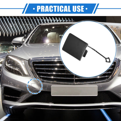 Tow Hook Eye Hole Cover Cap for Mercedes-Benz E 500 (2003–2009) Black