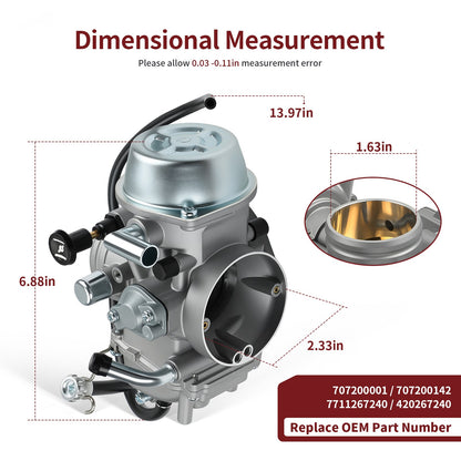Carburetor with Intake Manifold for Can-Am DS650 (2000–2007)