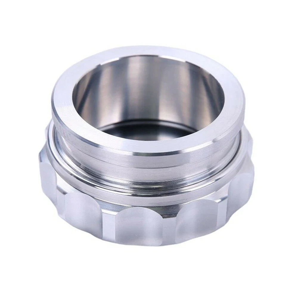 2 x 50.8mm Aluminium Weld On Filler Neck And Cap Water Tank Sliver