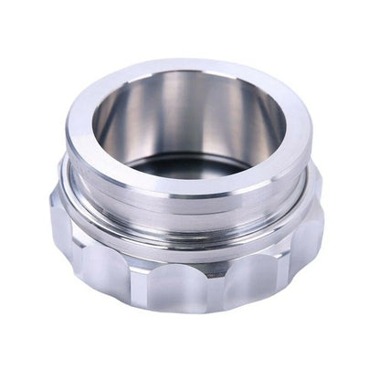 2 x 50.8mm Aluminium Weld On Filler Neck And Cap Water Tank Sliver