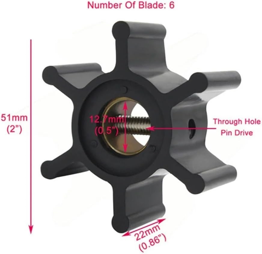 Flexible Impeller for Jabsco Pump (Fits Various Models)