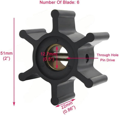 Flexible Impeller for Jabsco Pump (Fits Various Models)
