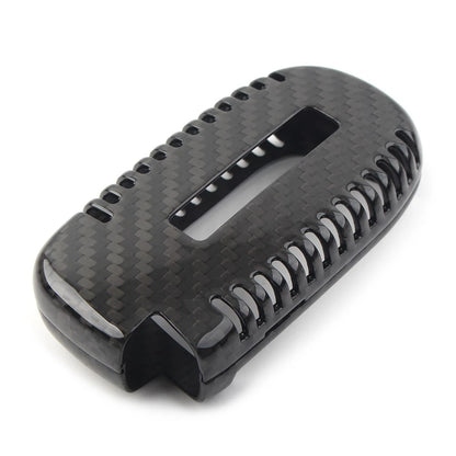 Remote Key Fob Cover Case for Jeep Cherokee, Renegade (2014–2023) Carbon Fiber Black
