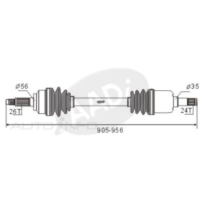 RH CV Shaft for Mazda 323 (1989–1994)