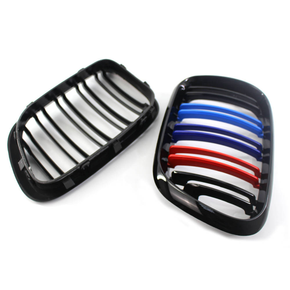 Gloss Black Dual Slat Kidney Grille for BMW X5 (2000–2003)