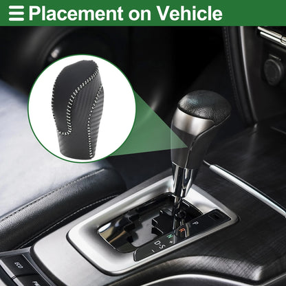 Gear Shift Knob Cover for Subaru Forester (2018–2023) Black Carbon Fiber