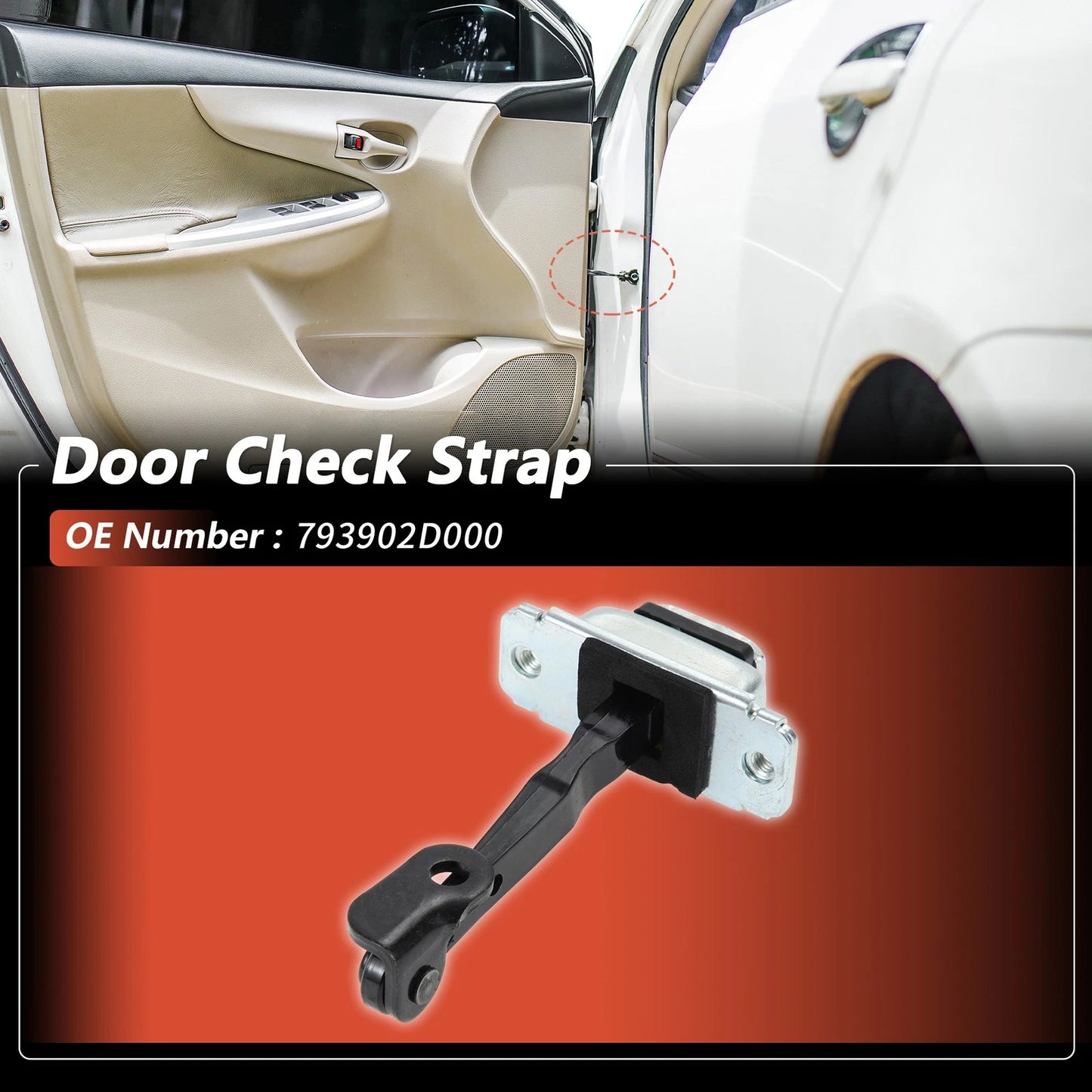 Front Right Door Check Strap for Hyundai Elantra GLS (2001–2006) No.793902D000
