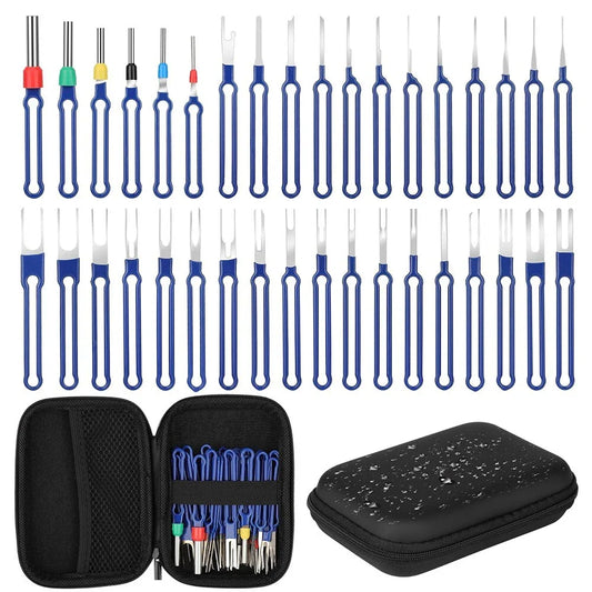 36Pcs Terminal Removal Tool Kit Depinning Tool Electrical Connector Pin Removal