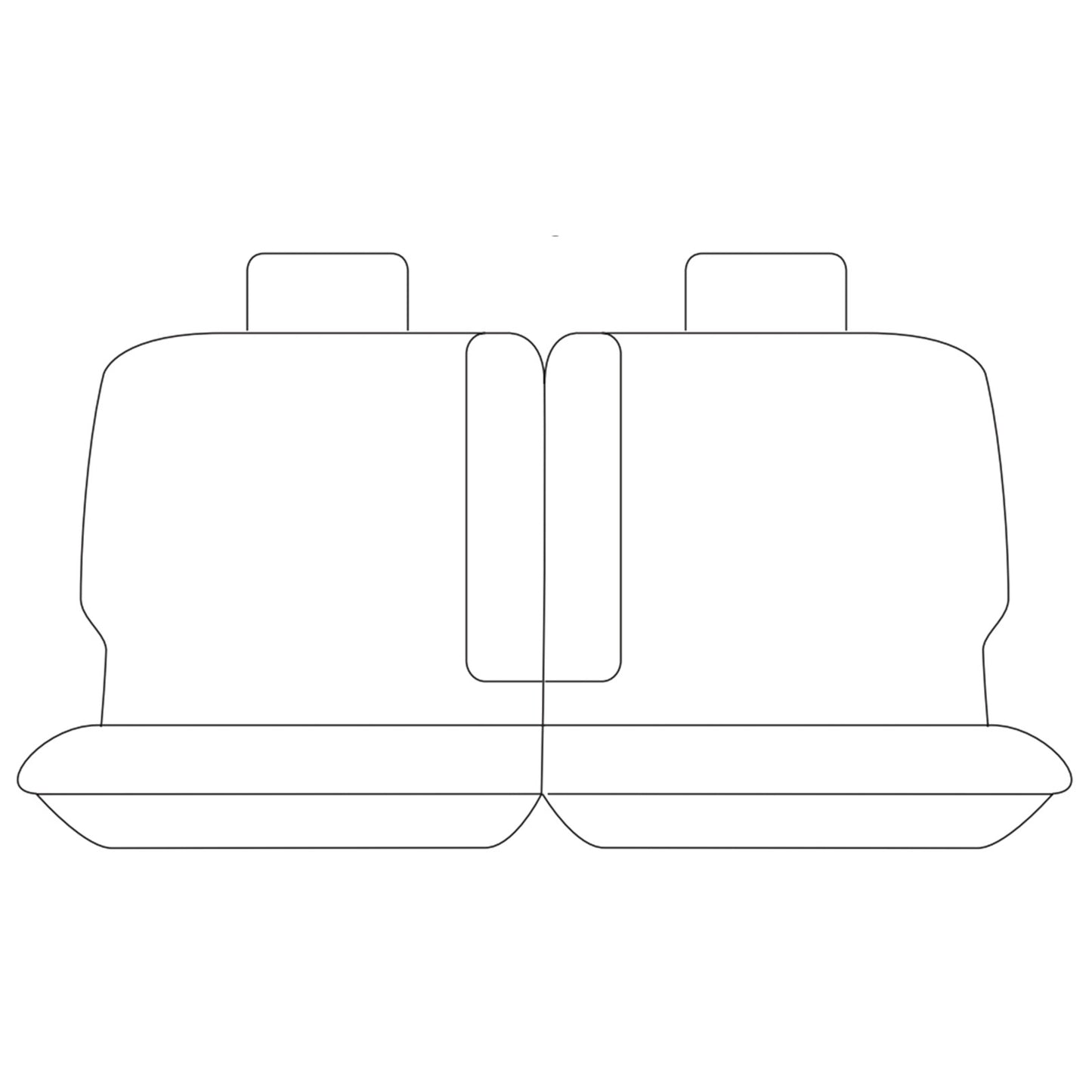 Set of 2 Black Neoprene Car Seat Covers for Nissan Patrol GU