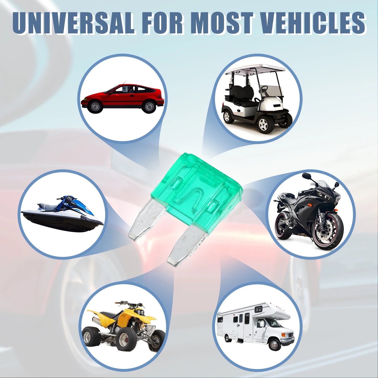 30 Pcs 30A Blade Style Fuses for Automotive Car Boat
