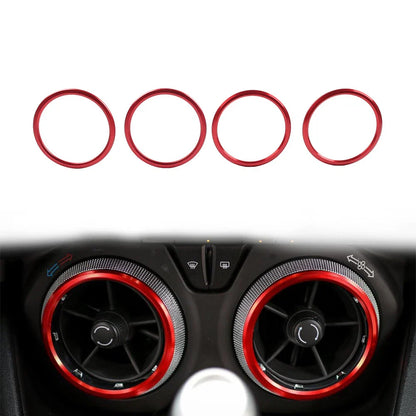 Red Air Condition Vent Outlet Ring Cover Trim for Chevrolet Camaro (2017-2022)
