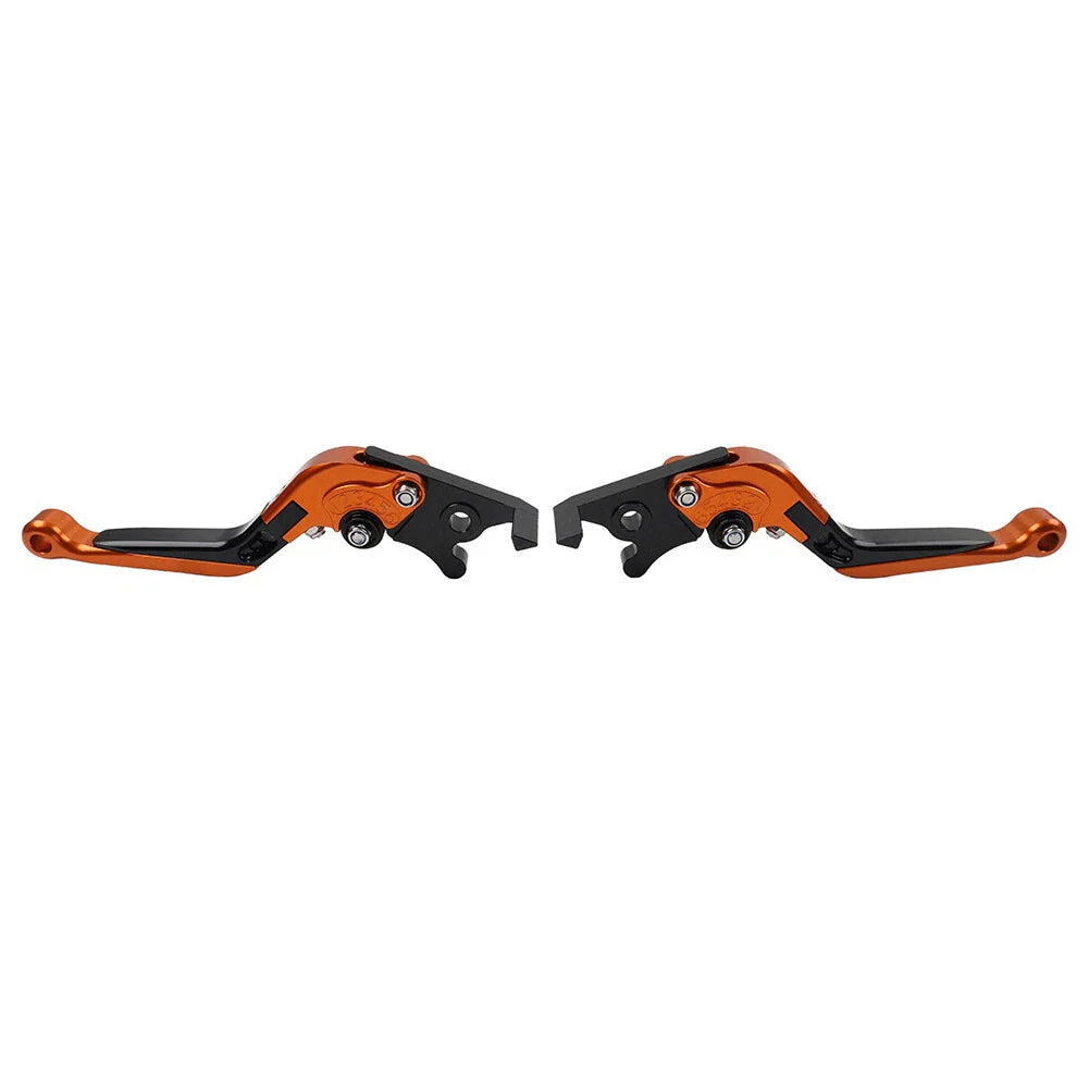 CNC Orange Extendable Brake Clutch Levers for Kawasaki Z900RS ZX6R (2018-2022)