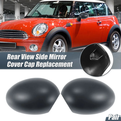 Pair Rearview Mirror Cover Cap Gray for BMW Mini Clubman R55 R57 R56