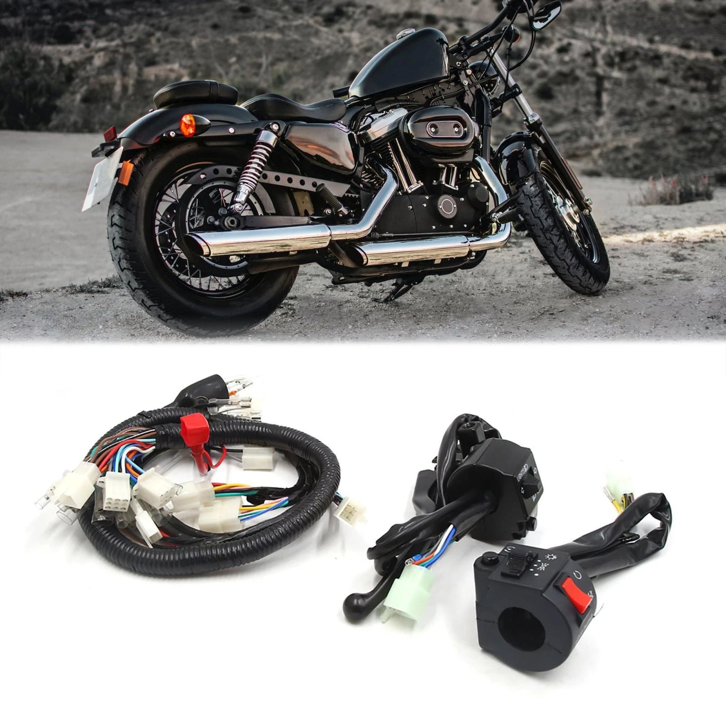 Handlebar Light Control Switch Set for Suzuki GN125 (2000–2023)