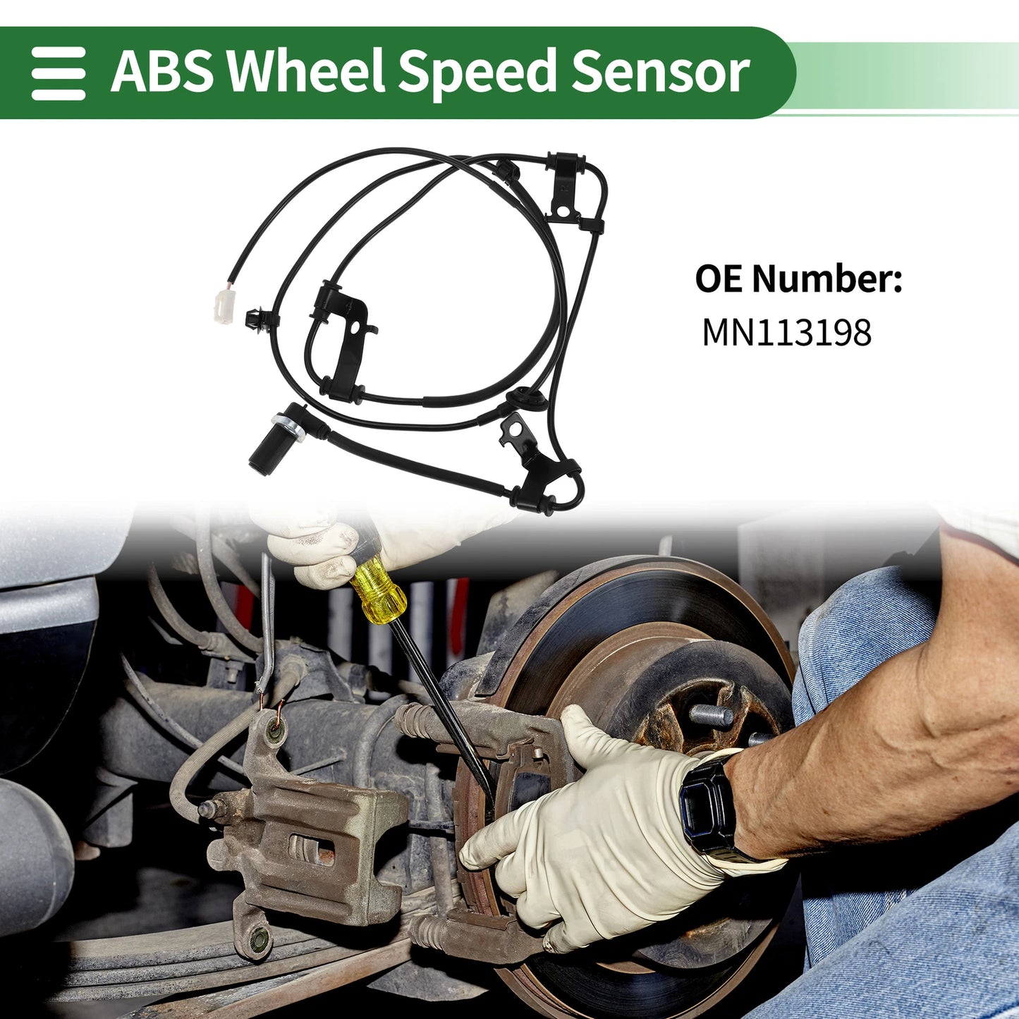 ABS Wheel Speed Sensor MN113198 for Mitsubishi Eclipse