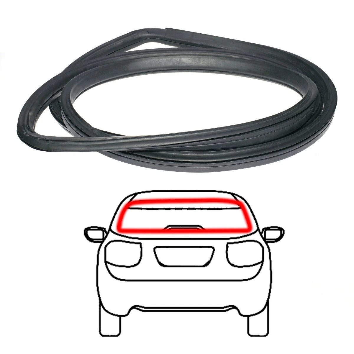 Rear Windshield Weatherstrip for Mercedes Benz W116 Sedan (1973–1980)