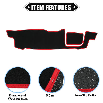 Dashboard Cover Mat for Suzuki MR52S (2nd Generation) Black Red