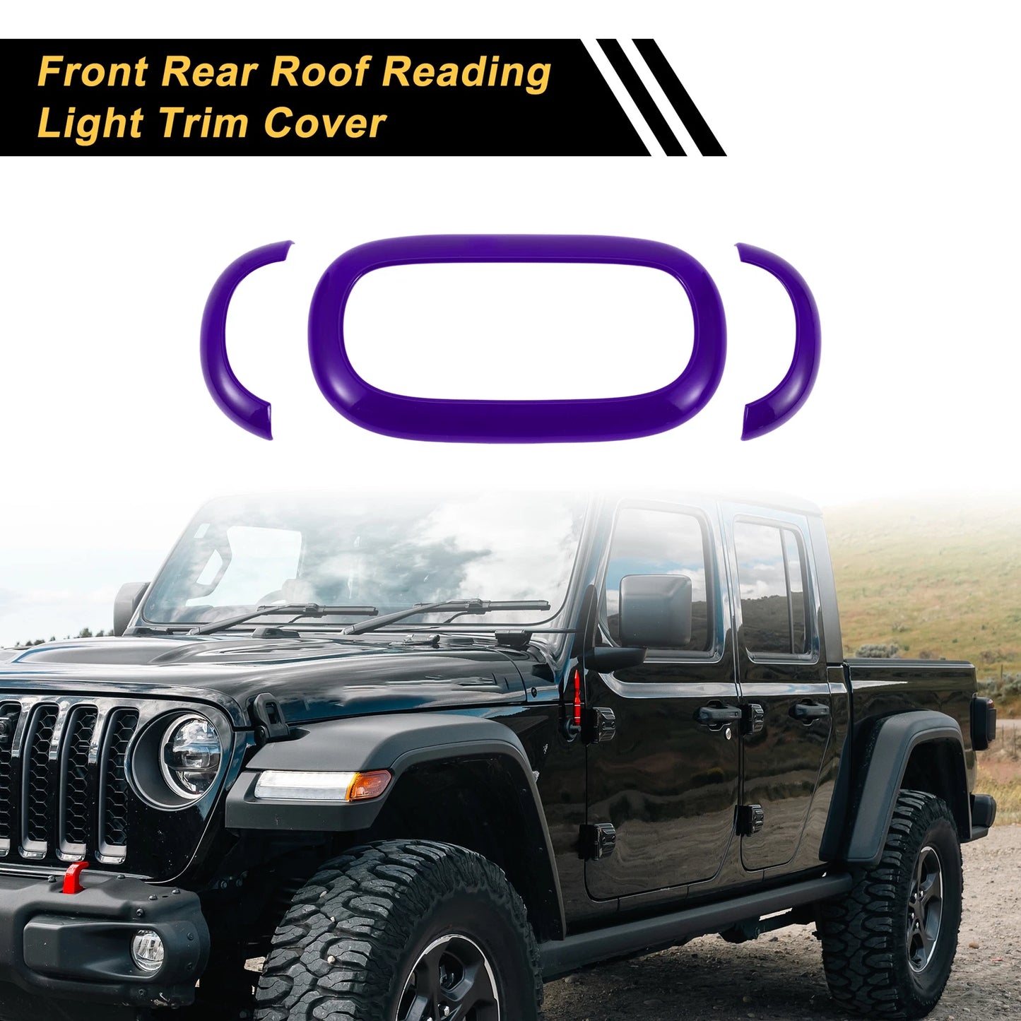 Front Rear Roof Reading Light Trim Cover for Jeep Wrangler JK (2007–2018)