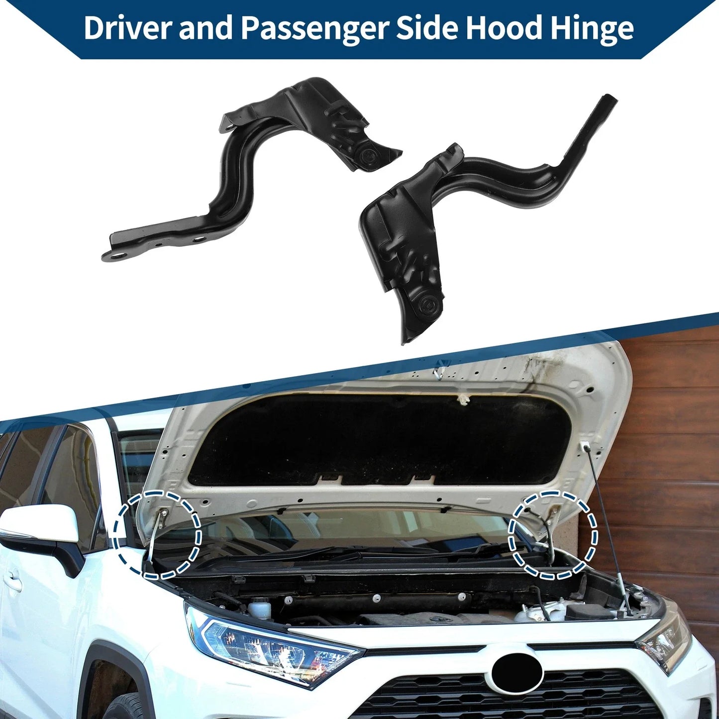 Hood Hinges for Hyundai Elantra 2017-2020 Front Bonnet Bracket 1 Pair