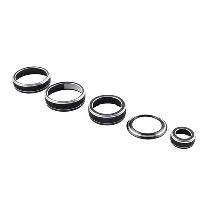 2Pcs Black AC Air Switch Ring Cover Trim for Lexus NX250 350h 450h (2022–2024)