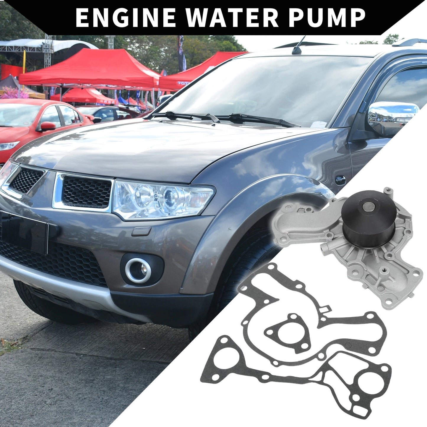 Water Pump with Gasket for Mitsubishi Montero (2001–2006) No.MD979171