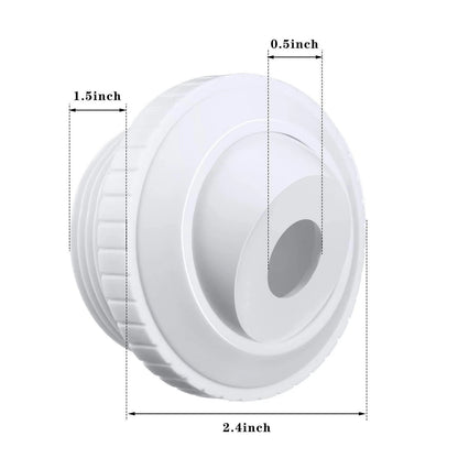 3 Piece Return Jet Split Eyeball Flow Set for Swimming Pool Spa