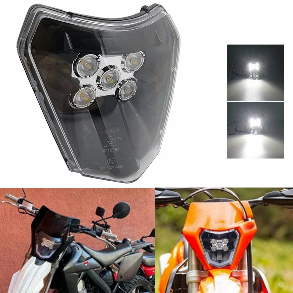LED Headlight for KTM EXC XCF XCW TE TC FE 250 300 350 Off-Road (2003-2023)