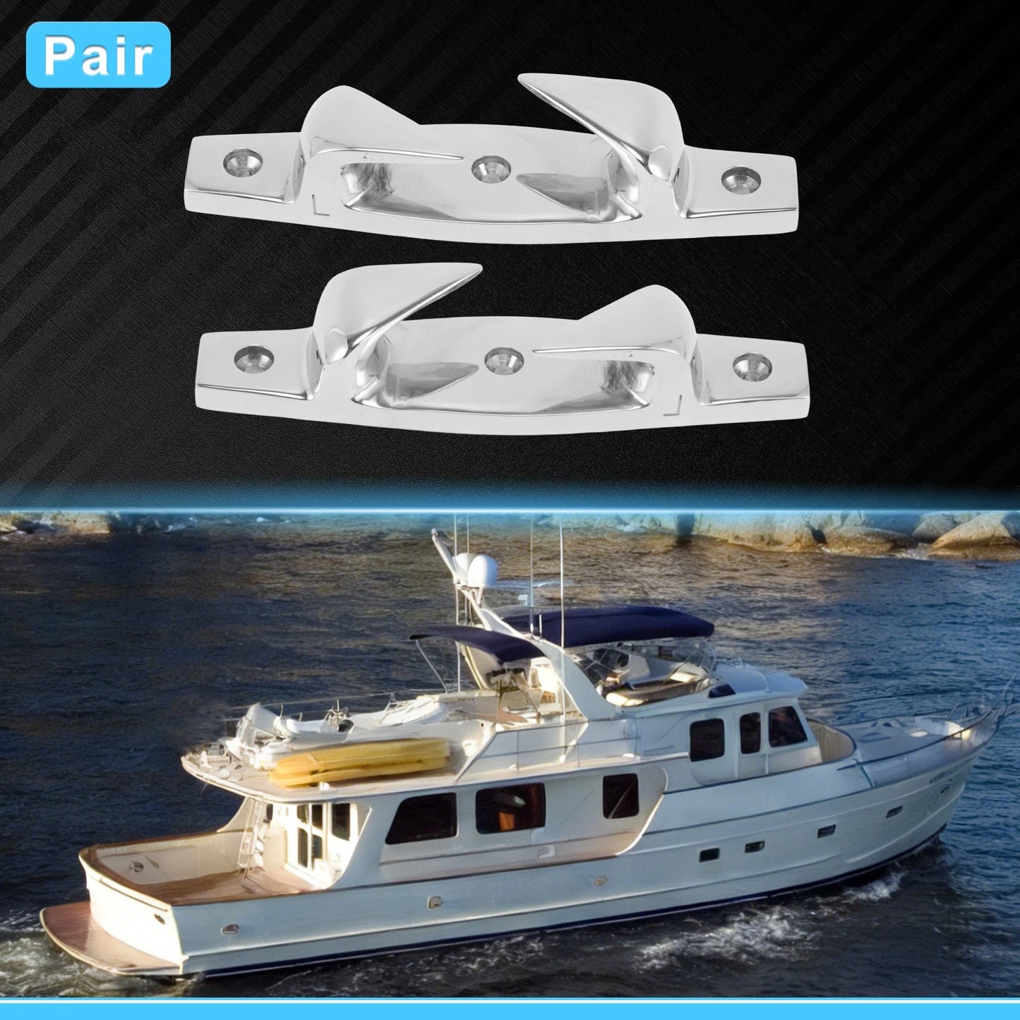 Boat Bow Chock for Marine 316 Stainless Steel (152 mm Length)