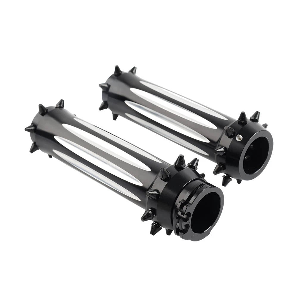 Spikes 1'' Motorcycle Hand Grips for Harley Touring Dyna Softail