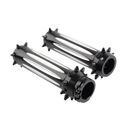Spikes 1'' Motorcycle Hand Grips for Harley Touring Dyna Softail