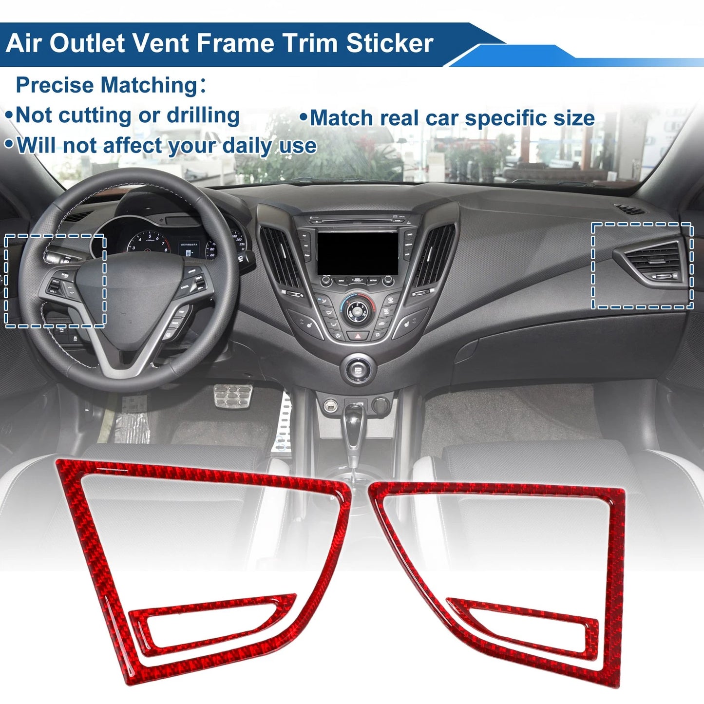 Air Condition Outlet Vent Trim Cover Frame for Hyundai Veloster (2012–2017)