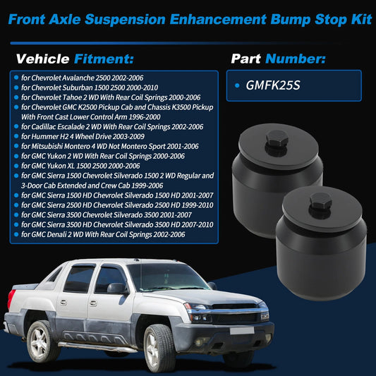 Front Axle Suspension Bump Stop Kit for Chevy Silverado (GMFK25S)
