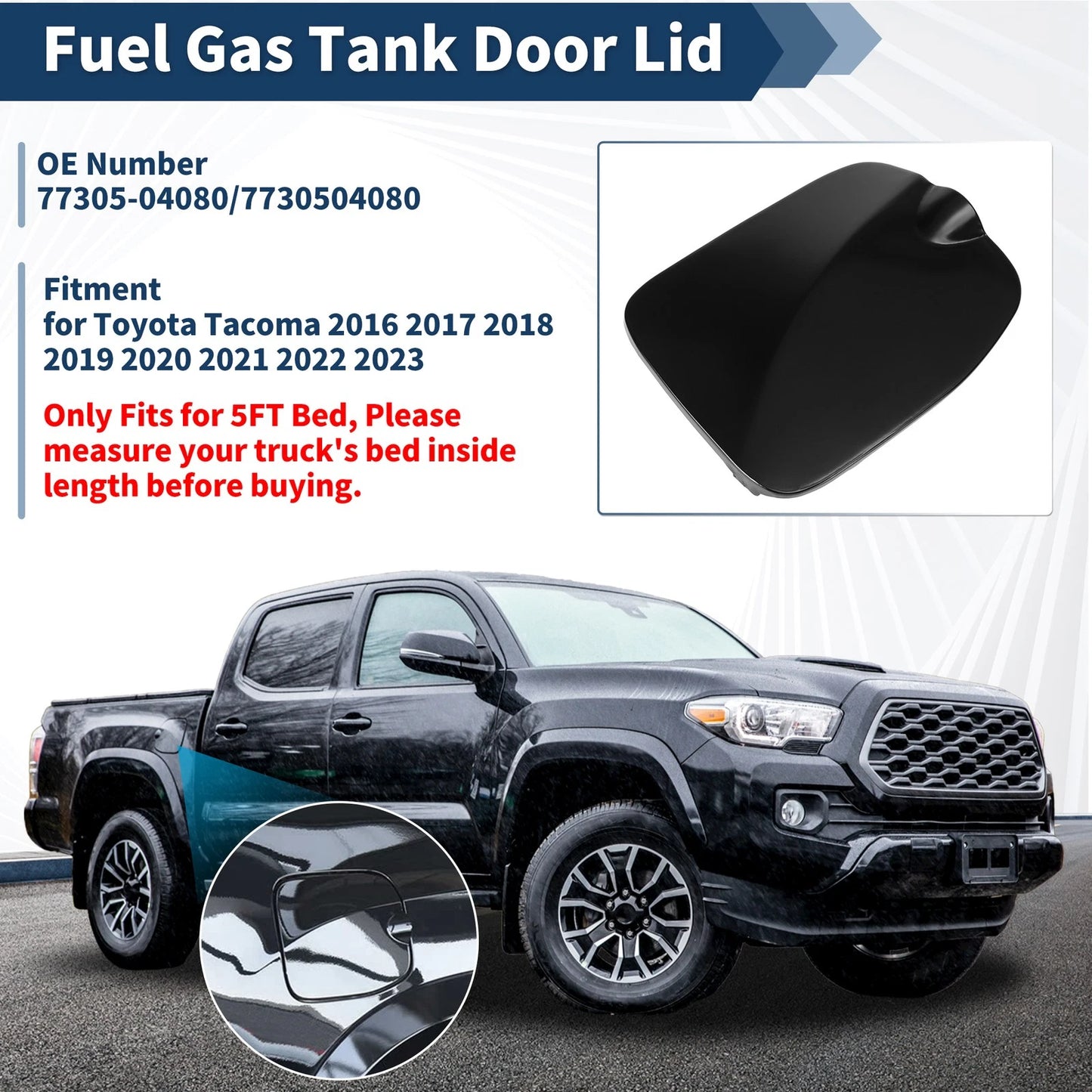 Fuel Tank Door for Toyota Tacoma (2016–2023) No. 77305-04080