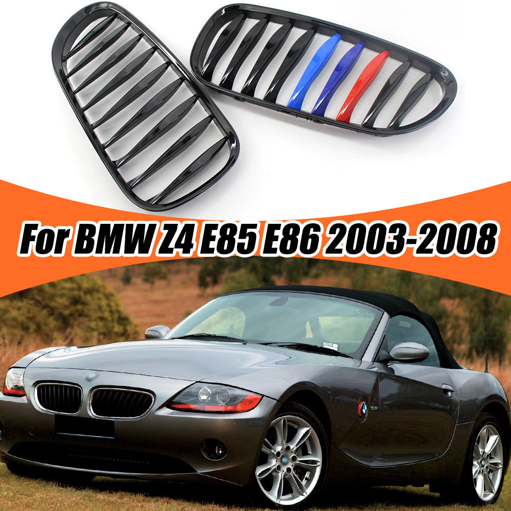 Front Kidney Grille for BMW Z4 E85 E86 (2003–2008) Gloss Black