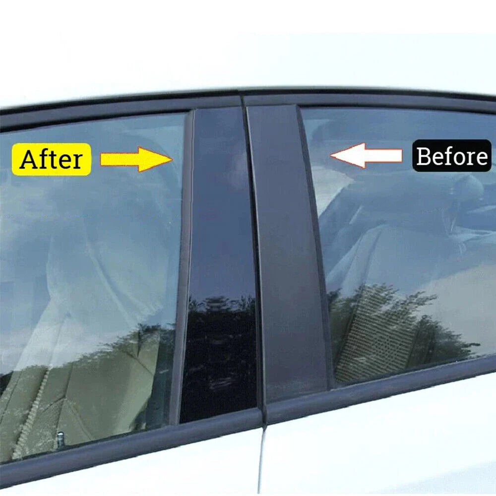 PC Window BC Pillar Post Cover Trim / 10PCS / Glossy Black for Toyota Camry
