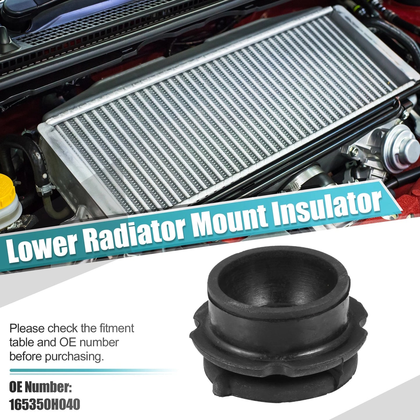 Radiator Bottom Lower Mount Rubber Cushion Bushing for Toyota (No. 165350H040)