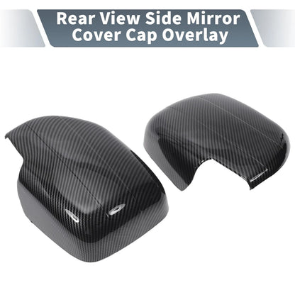 Rearview Mirror Cap Overlay 2 x Black Carbon Fiber for Lexus LX470 (1998-2007)