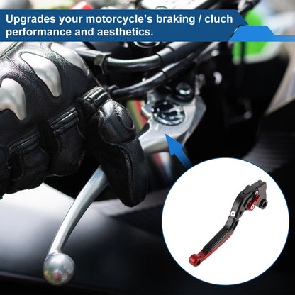 Brake Clutch Levers for Kawasaki Ninja ZX6R 636 (2000–2004) Black Red End